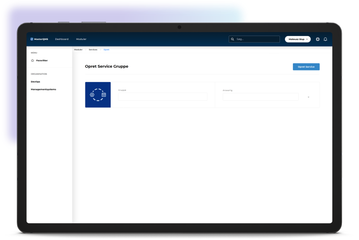 Service og opgave_MasterQMS