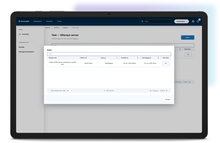 Service og opgave_MasterQMS